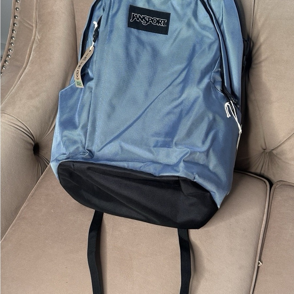 JanSport Blue and Black Backpack